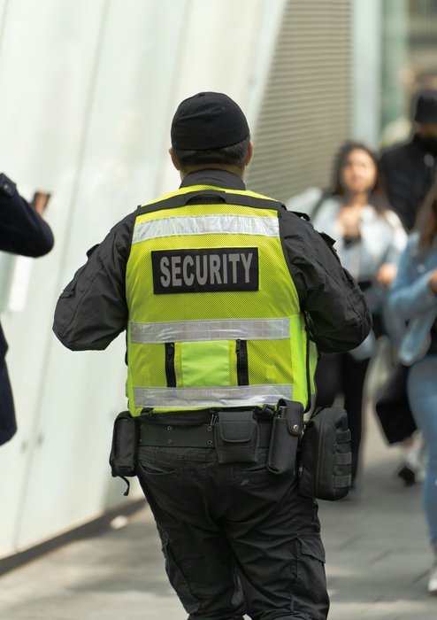 security guard running